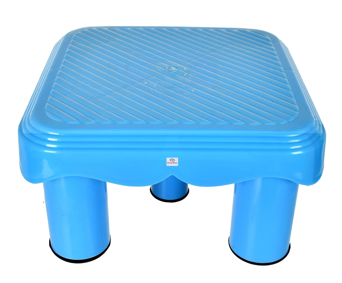 Kuber Industries Multipurposes Plastic Seating Stool/Patla (Blue)