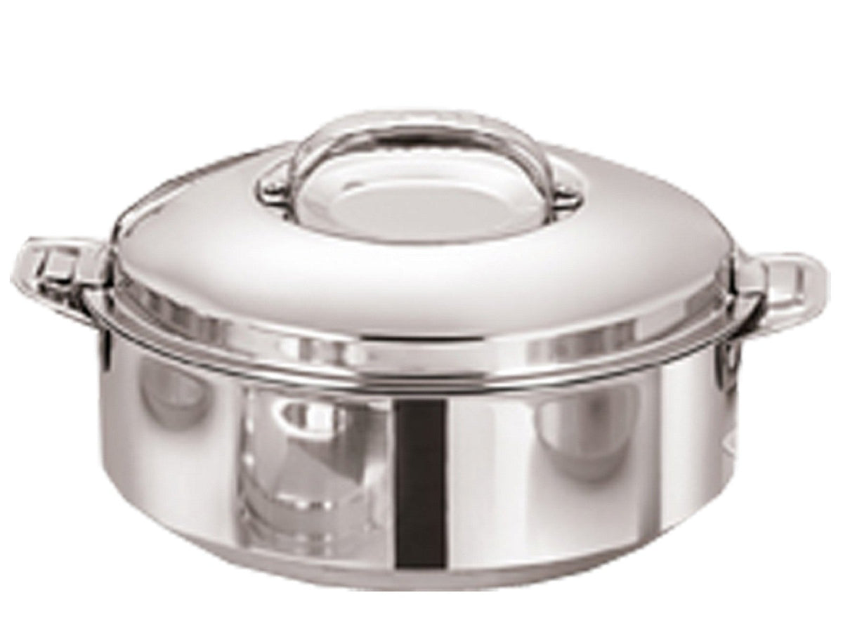 Kuber Industries Solid Casserole/Hot-Pot, Chapati Box/Container/Case in Stainless Steel (CAS15K14, Silver, 1800 ml)