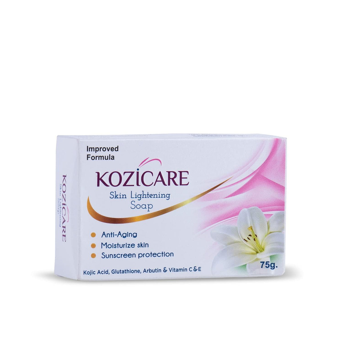 kozicare soap pack of 1-100 Pcs| Kojic Acid Soap, Alpha Arbutin & Glutathione Soap | Anti Aging & Sun Protection | Bath Soap for Men & Women | Remove Dark Spots & | For Glowing Skin