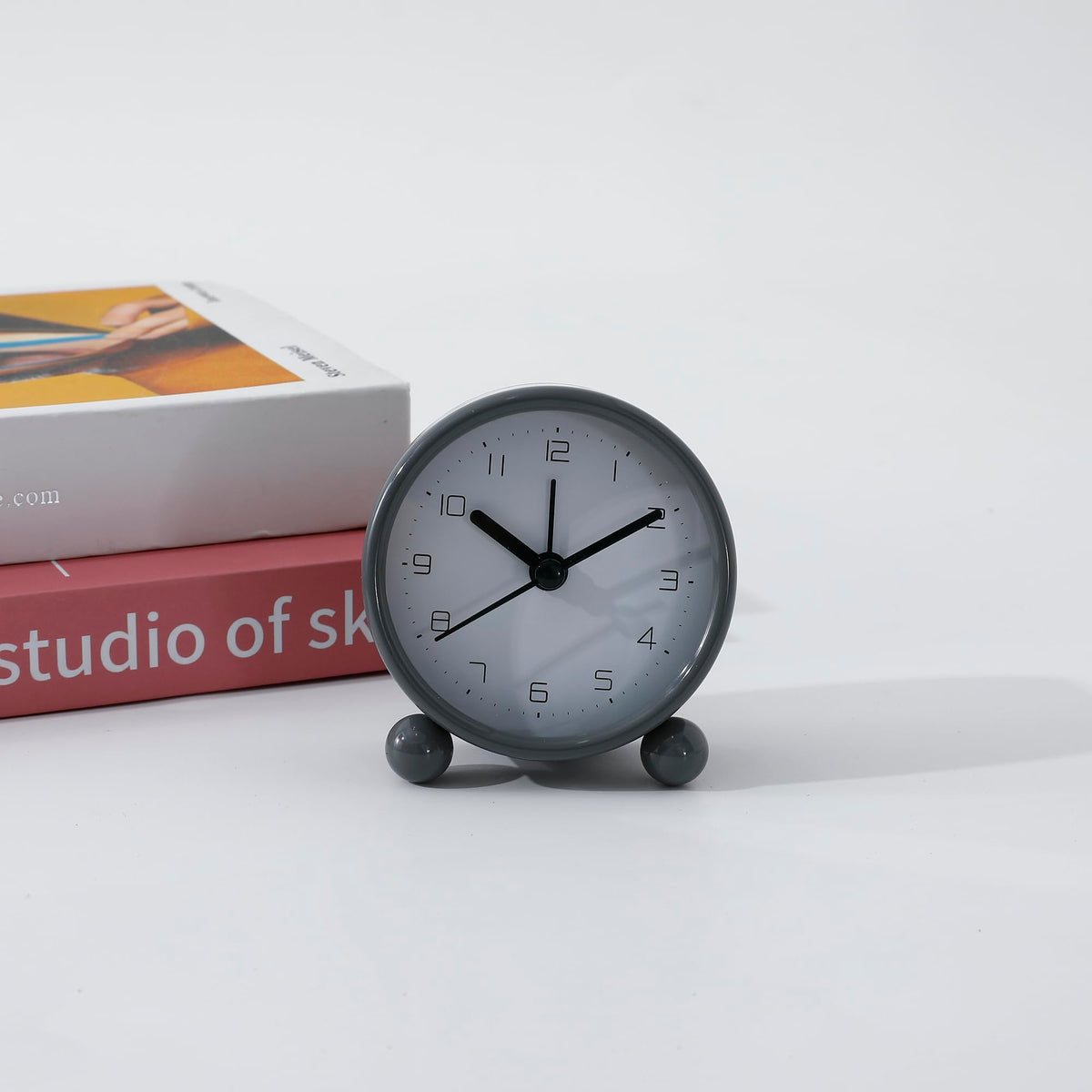 Kuber Industries Pack of 6 Timer Alarm Clock for Students & Heavy Sleepers | Study Table Watch for Kids Bedroom and Living Room | Dark Grey