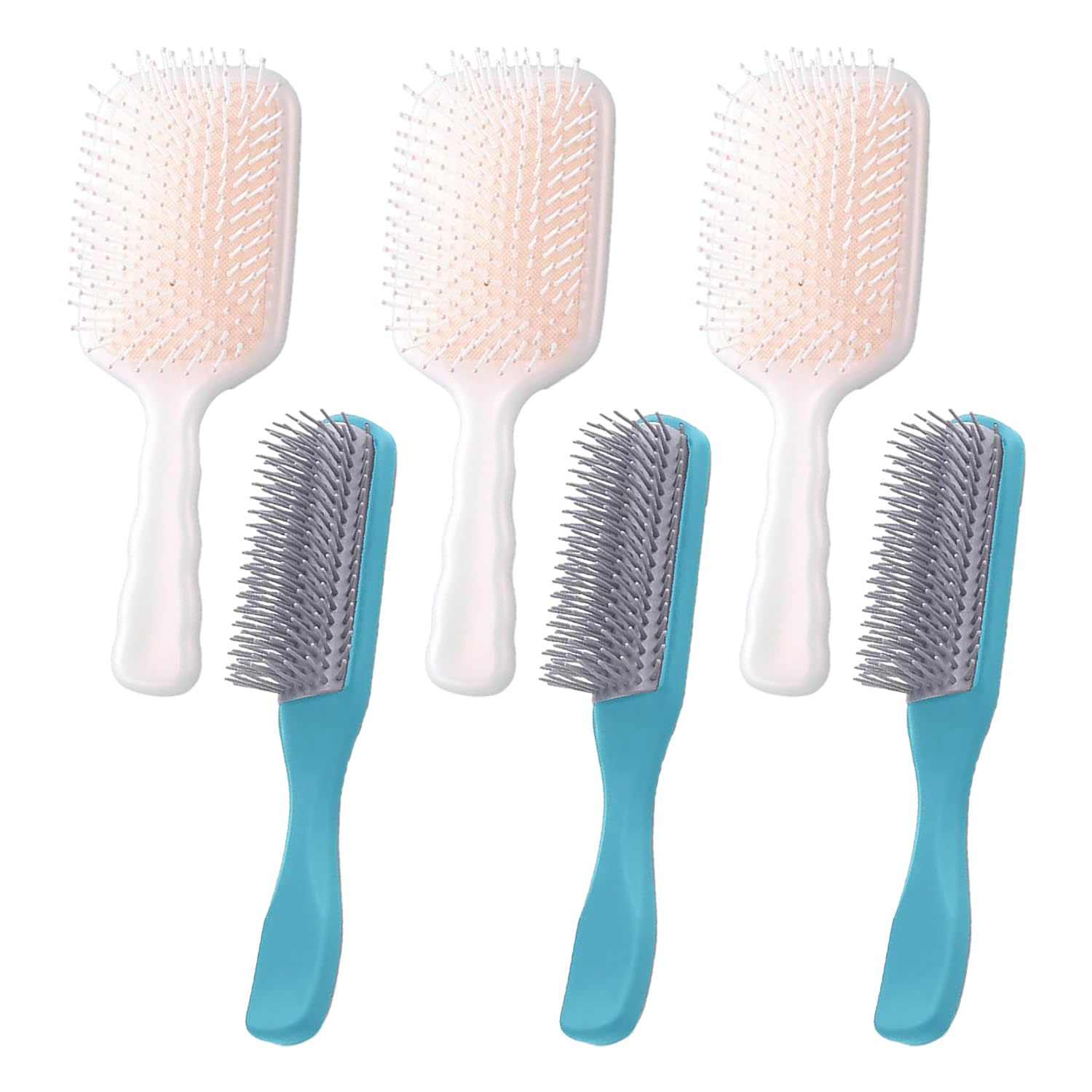 Kuber Hair Brush - Stylish pink and blue design