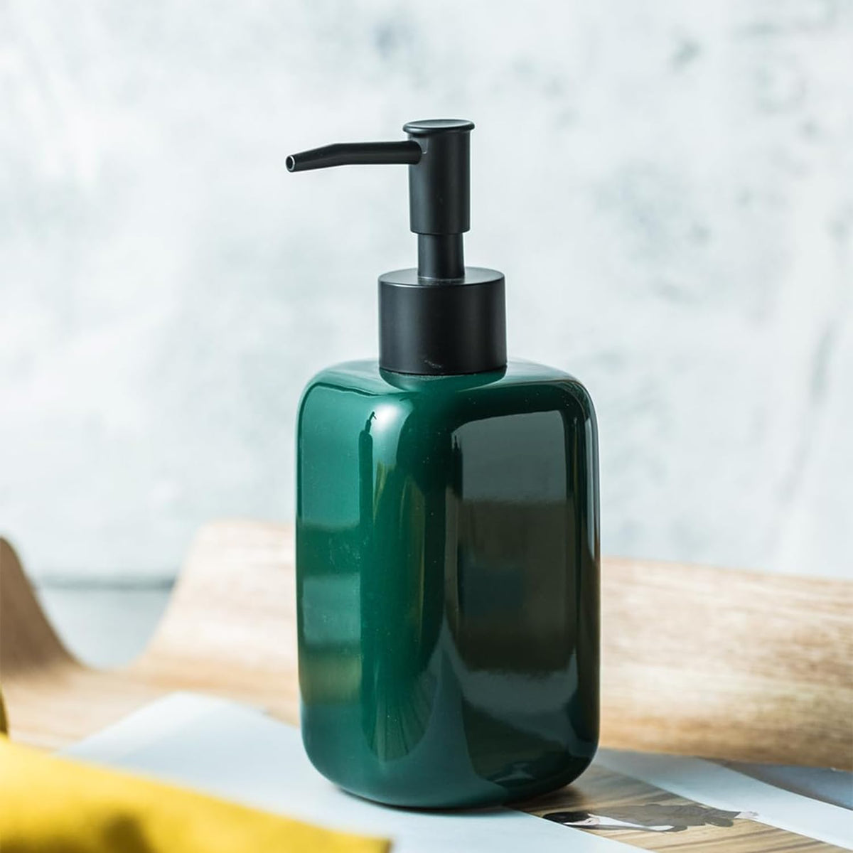 Homestic Liquid Soap Dispenser | Handwash Soap Dispenser | Soap Dispenser for Wash Basin | Shampoo Dispenser Bottle | Bathroom Dispenser Bottle | 300 ML | Green