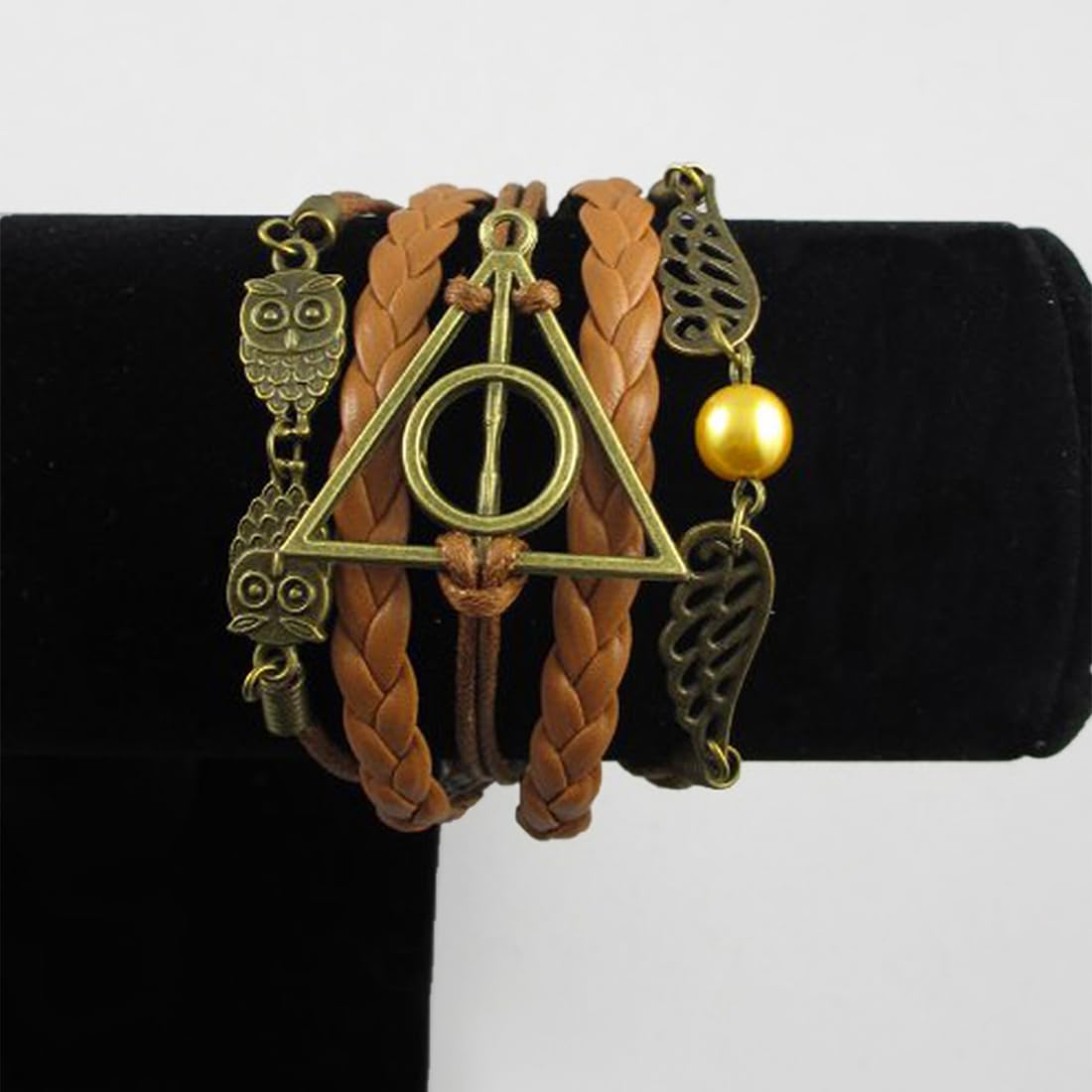 Yellow Chimes stylish leather wrap bracelet - Fashion statement piece