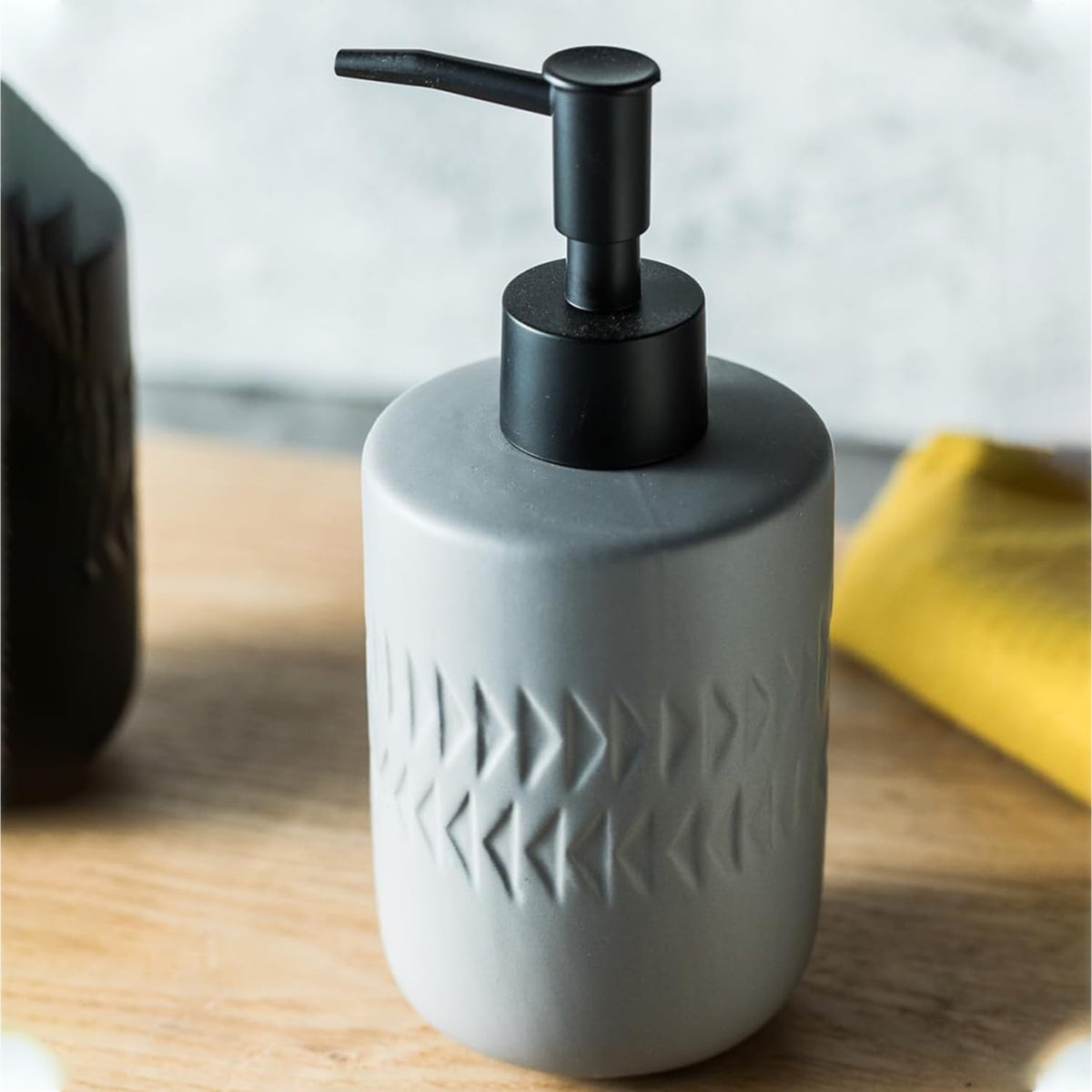 Homestic Liquid Soap Dispenser | Handwash Soap Dispenser | Soap Dispenser for Wash Basin | Shampoo Dispenser Bottle | Bathroom Dispenser Bottle | 250 ML | Gray