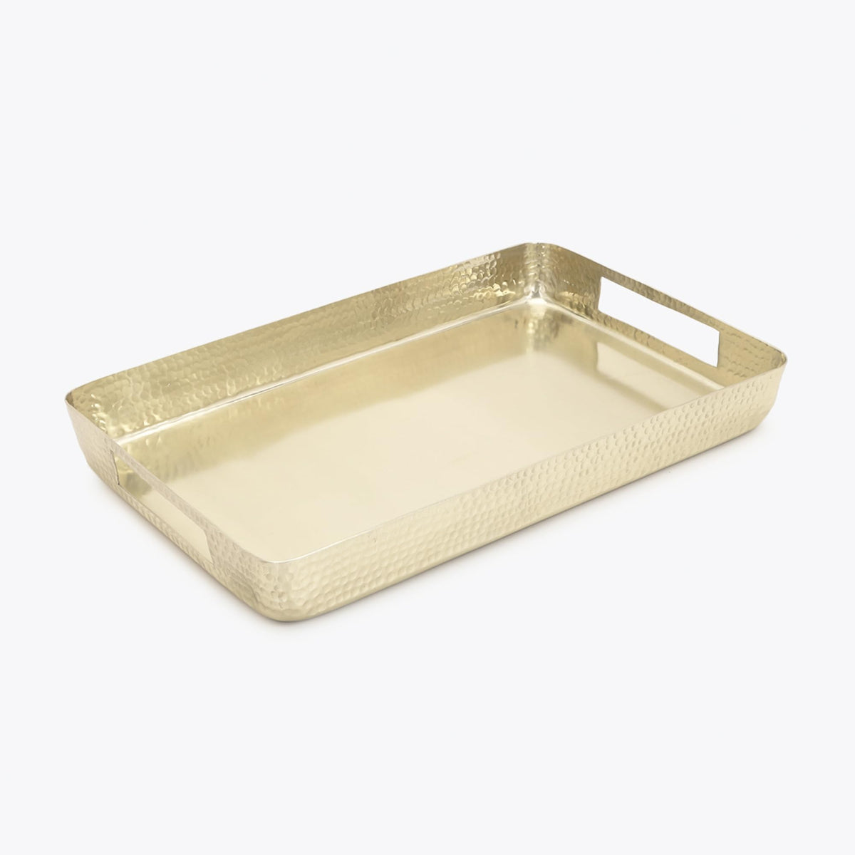 Anko Elegant Gold Serve Tray | Iron | 40x25x5cm | 0.680 kg | Chic EPL Brass Finish | Certified Food Safe