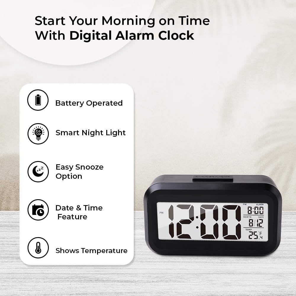 Kuber Industries Digital Alarm Clock - bathroom decor