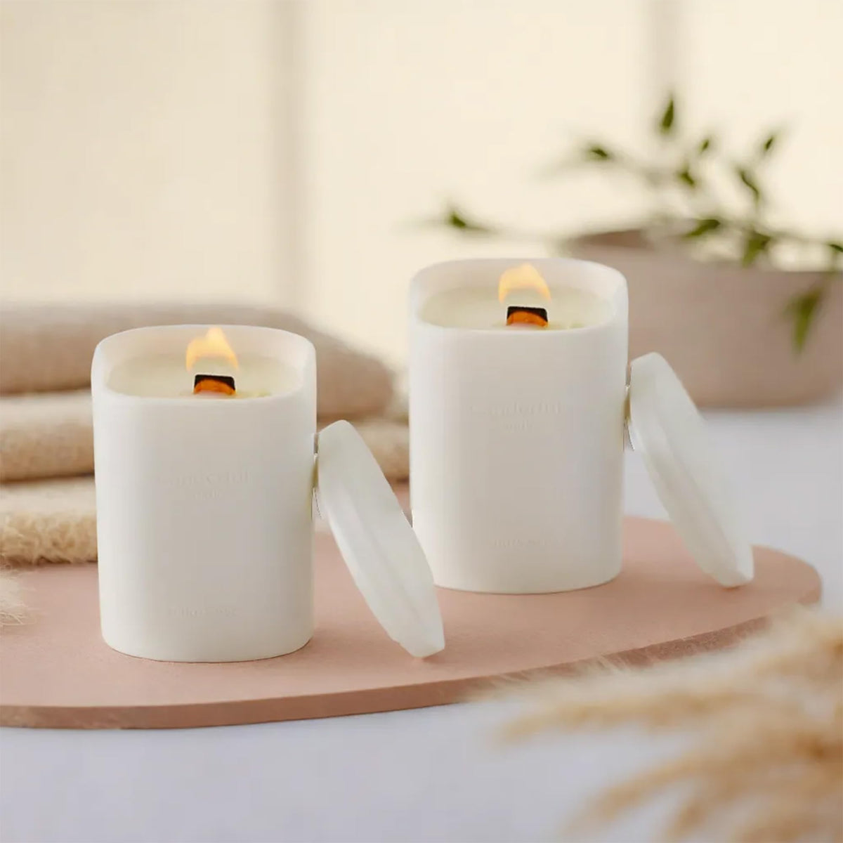 The Better Home 36 Hrs Scented Candles for Home Decor Christmas Candles Gift Set Aroma Candles for Bedroom Wedding Anniversary Gifts for Couple Special Reusable Ceramic Jar Sleeping Sandalwood