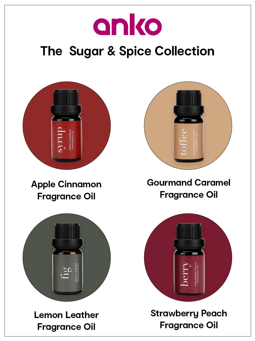 Anko Fragrance Oil Set - Great gift for aromatherapy lovers