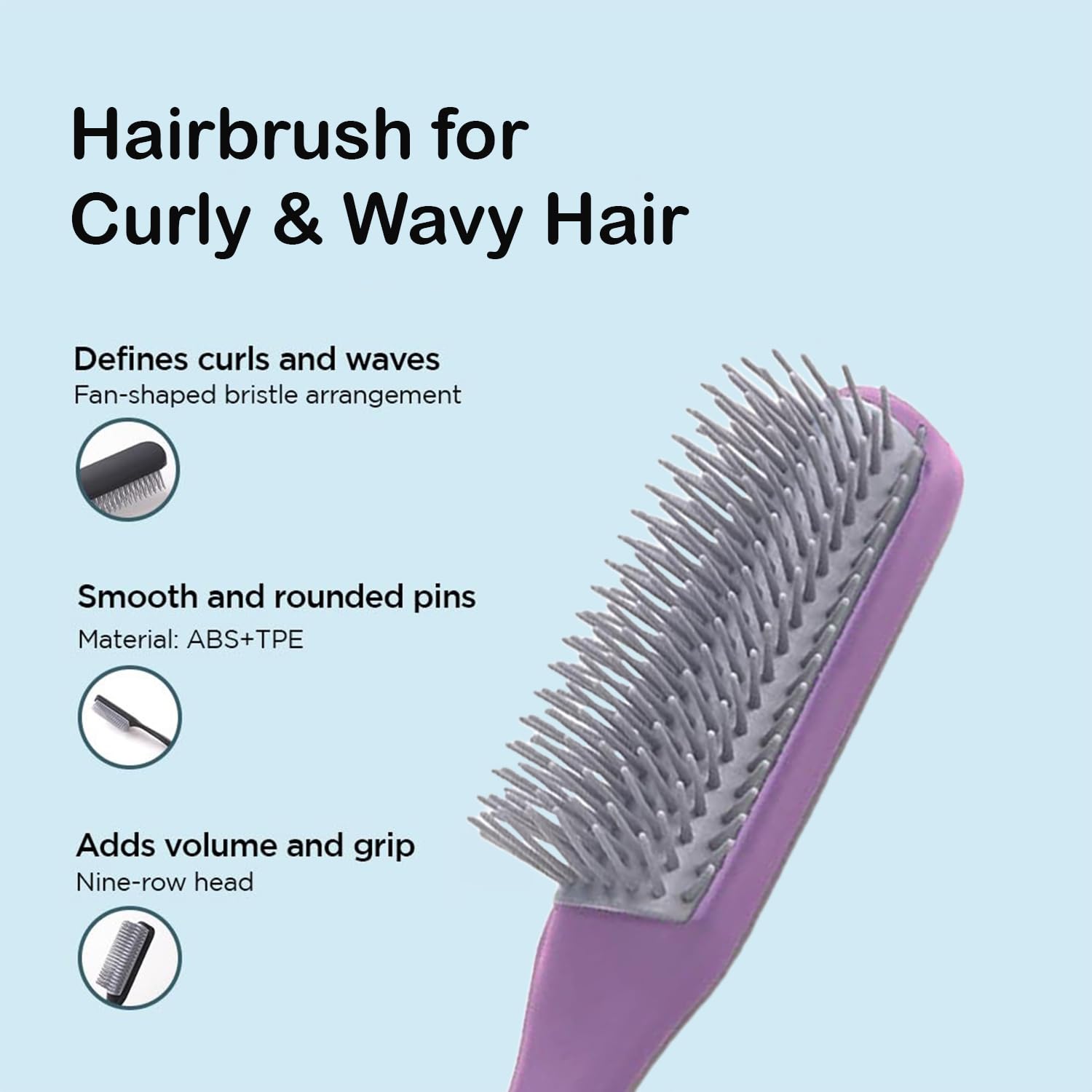 Kuber Industries Hair Brush - Flexible Bristles for Smooth Hair