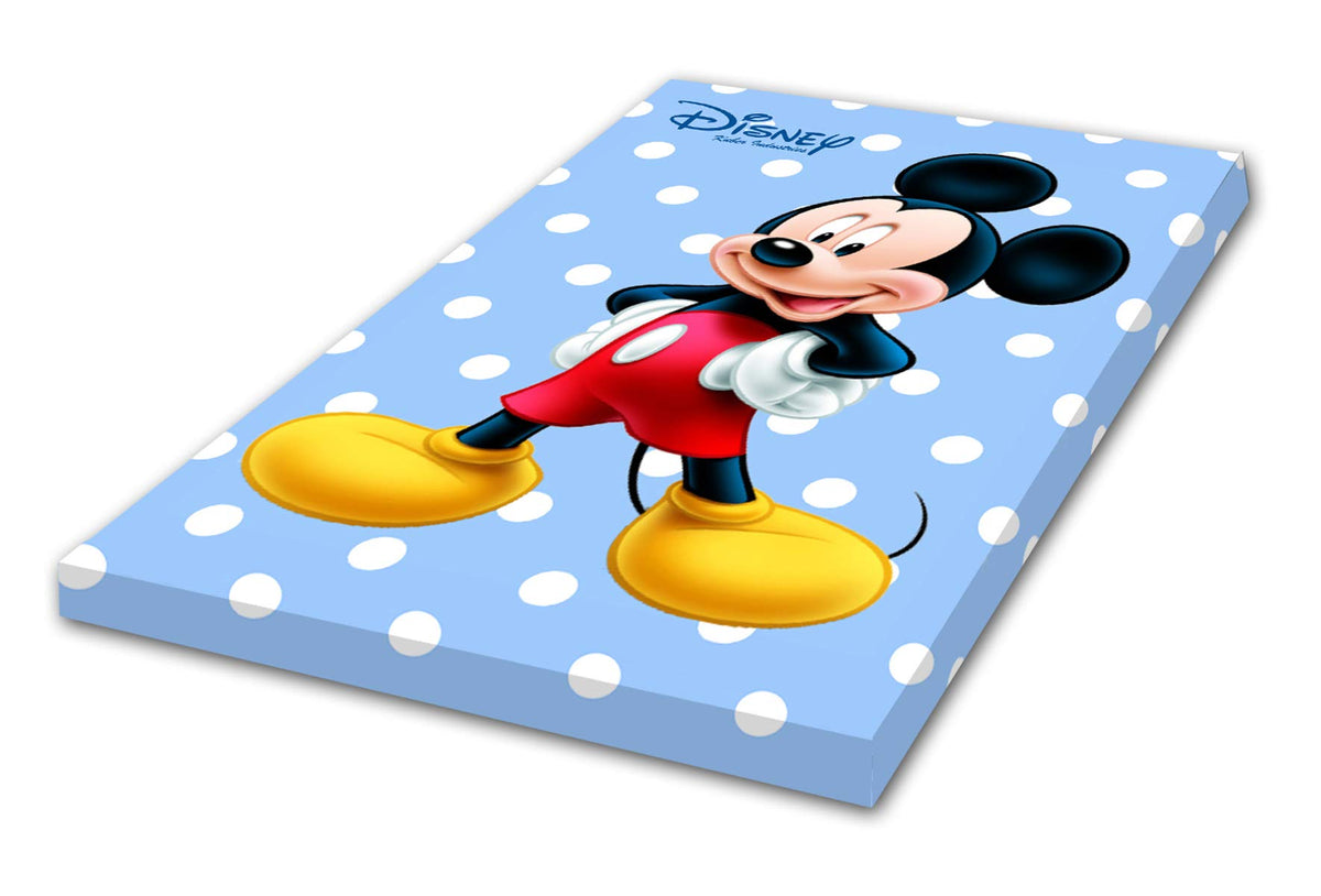 Kuber Industries Softer Thicker Foam Toddler Disney Printed Mattress Crib Sheet, Smooth Breathable & Safe, Fits Standard Size Toddler Bed for Baby, Blue, 24" x 36"