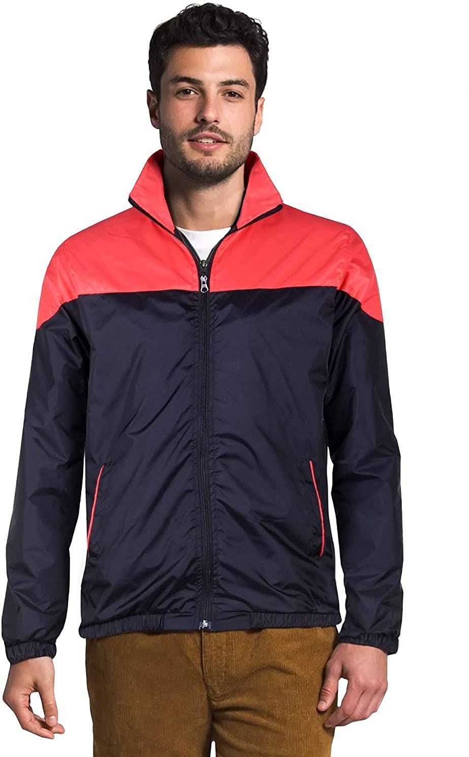THE CLOWNFISH Men's Activewear Jacket- L Size (Blue & Red)