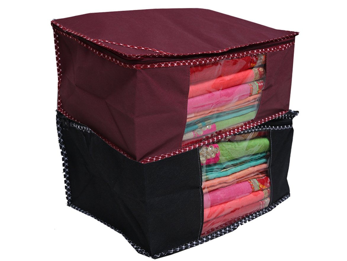 Kuber Industries 2 Piece Non Woven Saree Cover Set (SCNWB30)