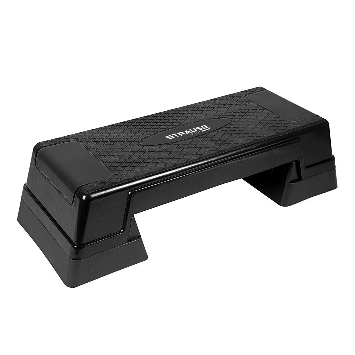 Strauss High Rise Aerobic Stepper Pro, Black/Black (75 cm) – GlobalBees ...