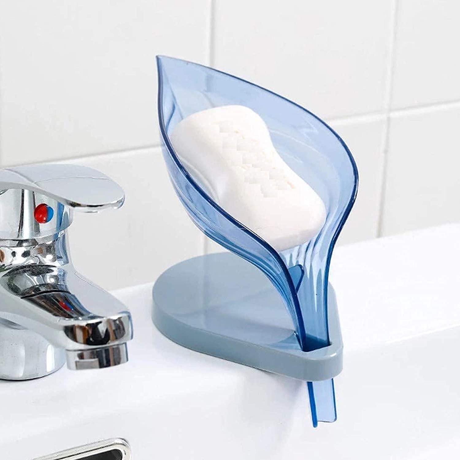 Kuber Leaf Shaped Soap Dish Holder - Stylish bathroom decor