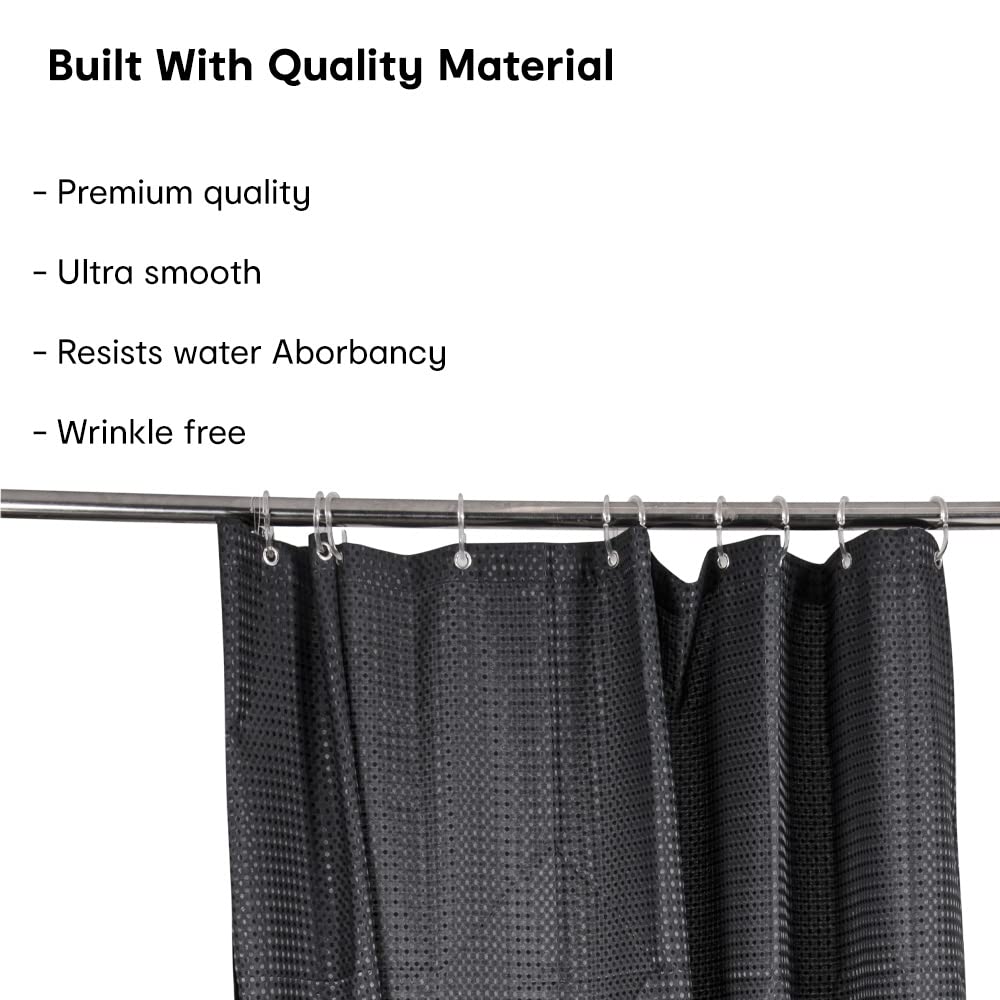 Anko Shower Curtain with Hooks - Easy Bathroom Upgrade