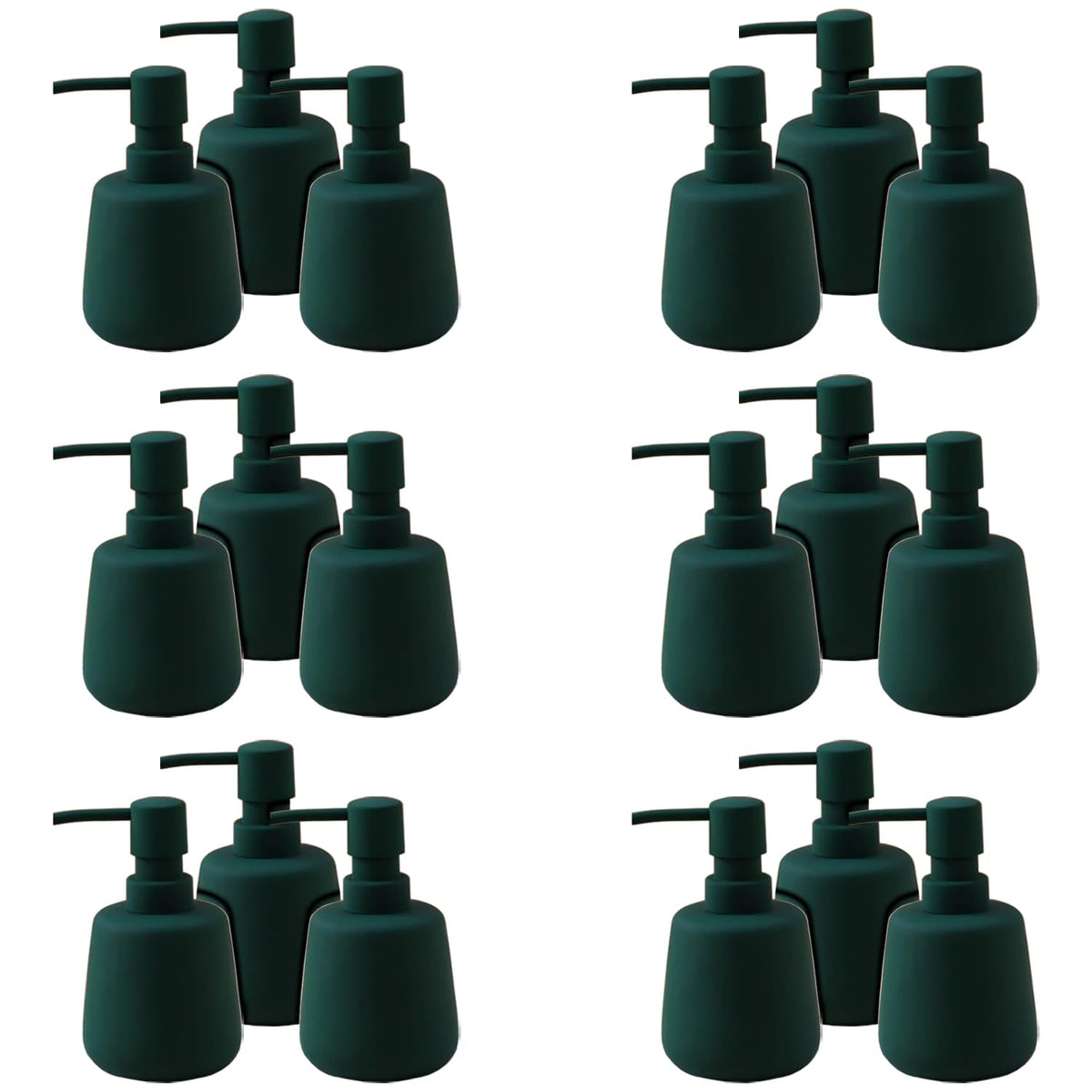 Kuber Industries Liquid Soap Dispenser | Handwash Soap Dispenser | Soap Dispenser for Wash Basin| Bathroom Dispenser Bottle | 18 Piece | Pack of 6 | 260 ml | JY00159GN | Green