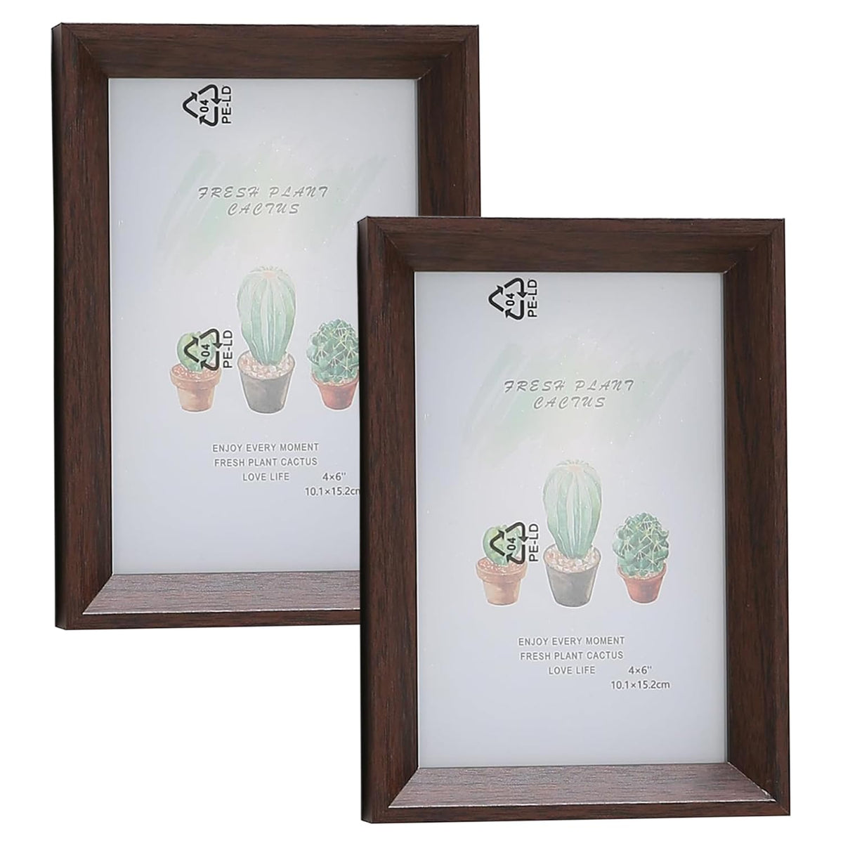 Kuber Industries Photo Frame For Home D?cor|Use Horizontal & Vertical|Crystal Clear Glass|Perfect For Home, Office And Shop "11.6x16.7CM"-Pack of 2 (Brown)