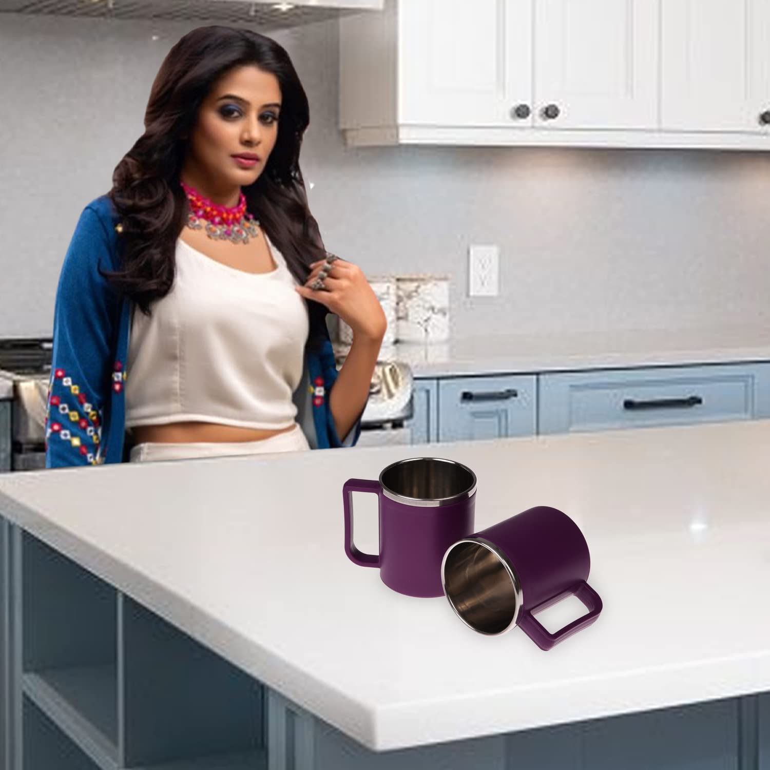 Kuber Industries purple coffee mug - Perfect for birthdays