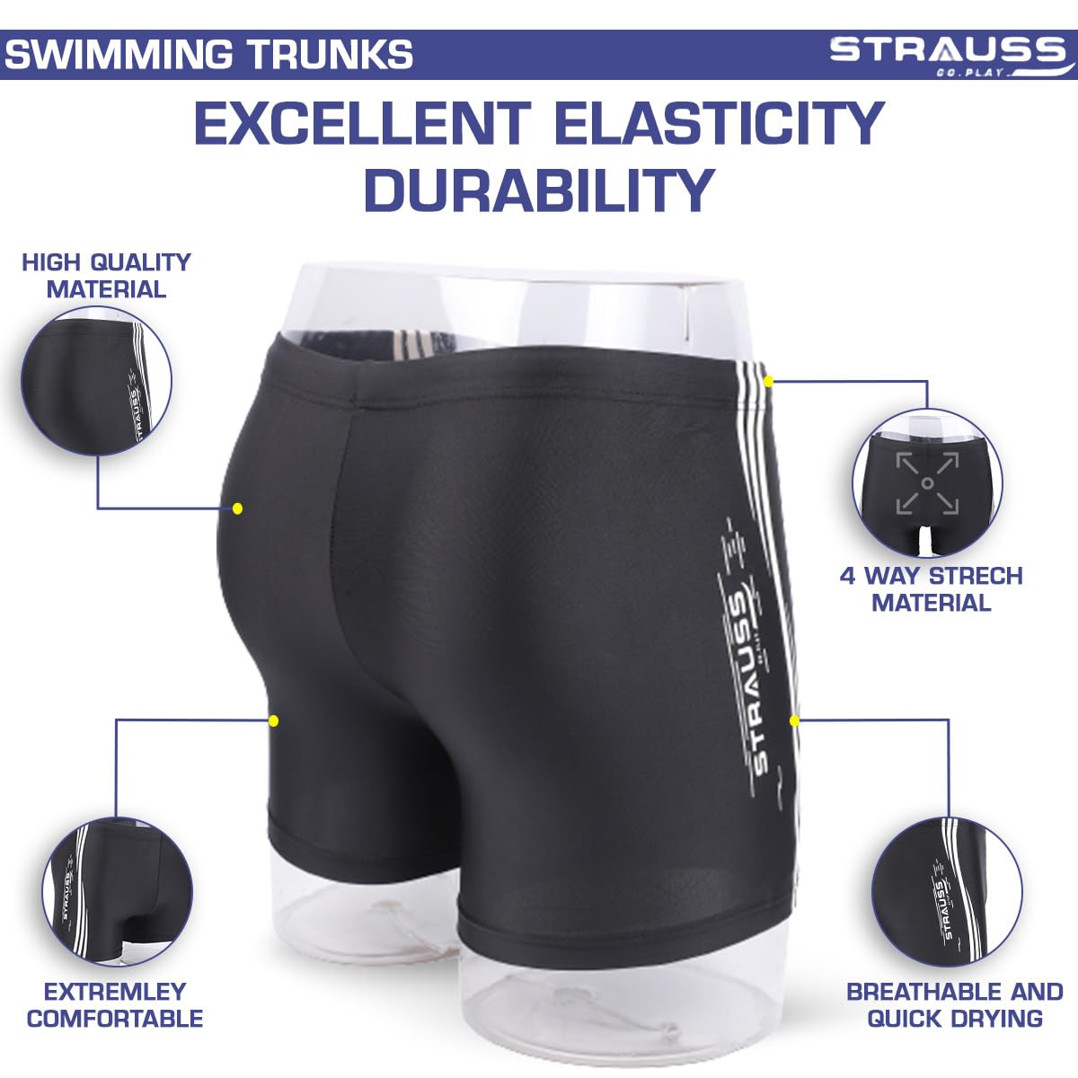 Strauss Swimming Shorts - Stylish for Basketball