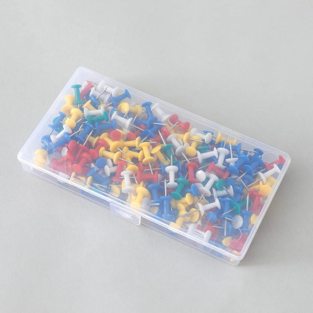 Kuber Industries Solid Color Push Pins Tacks|Heavy-Duty Notice Board P ...