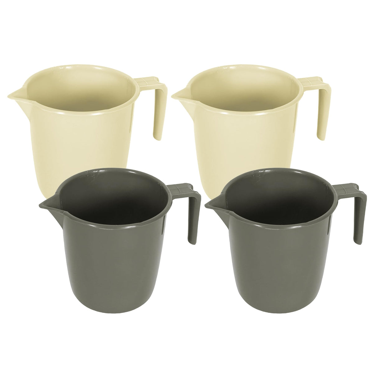 Kuber Industries Bathroom Mug | Plastic Bath Mug for Bathroom | Bath Mug | Mug for Bathroom | Mug for Toilet | Washroom Jug | 111 Bath Mug | 1 LTR | Pack of 4 | Multi