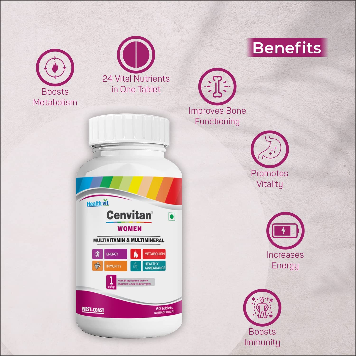 Cenvitan women's health supplements - immunity support