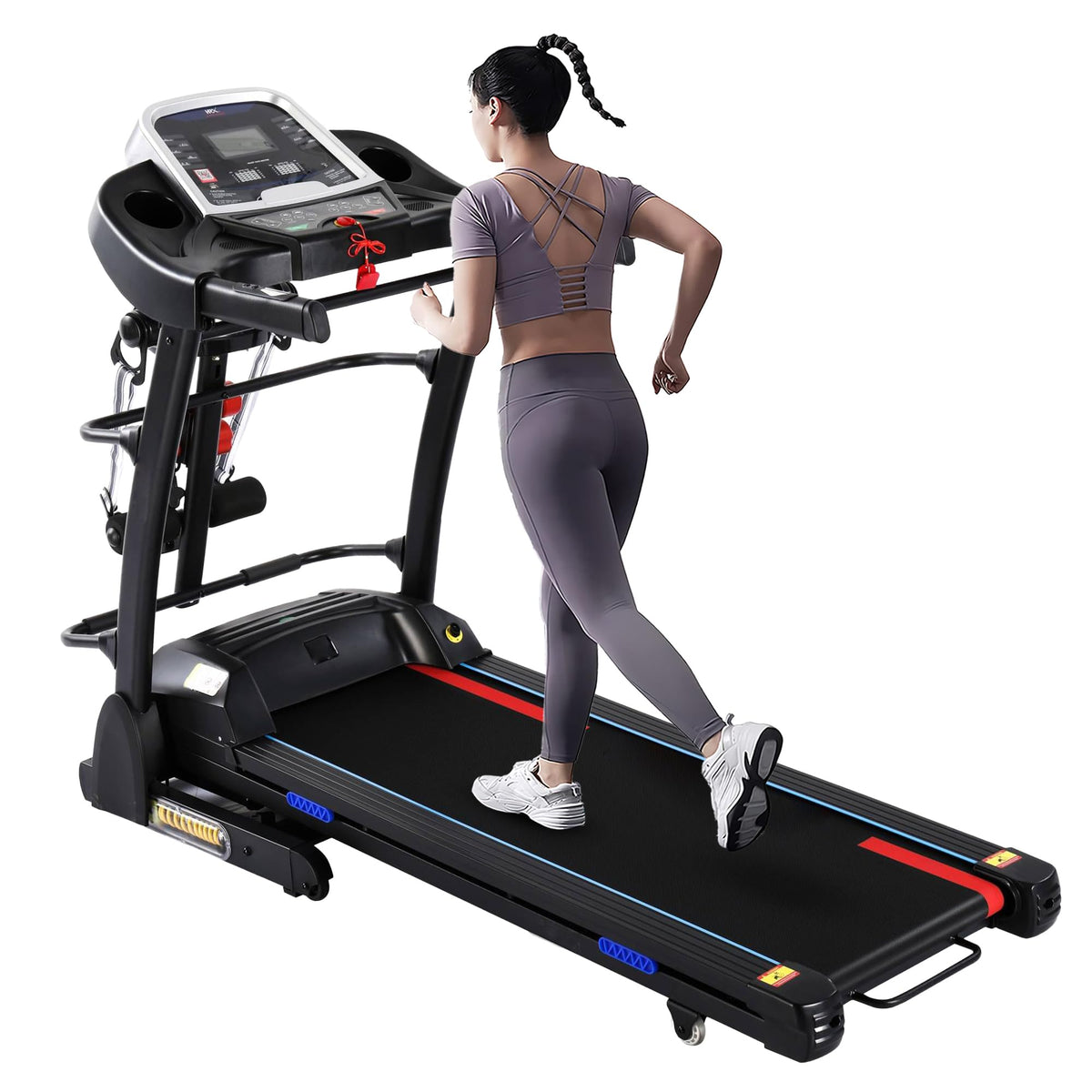 REACH Runner Pro 3HP Peak DC Motorized Foldable Treadmill + Massager & Twister | 15 Level Auto Incline | Max Speed 16 Km/H & User Wt. 130 Kg | Running Machine for Home Gym with LCD Display & Bluetooth