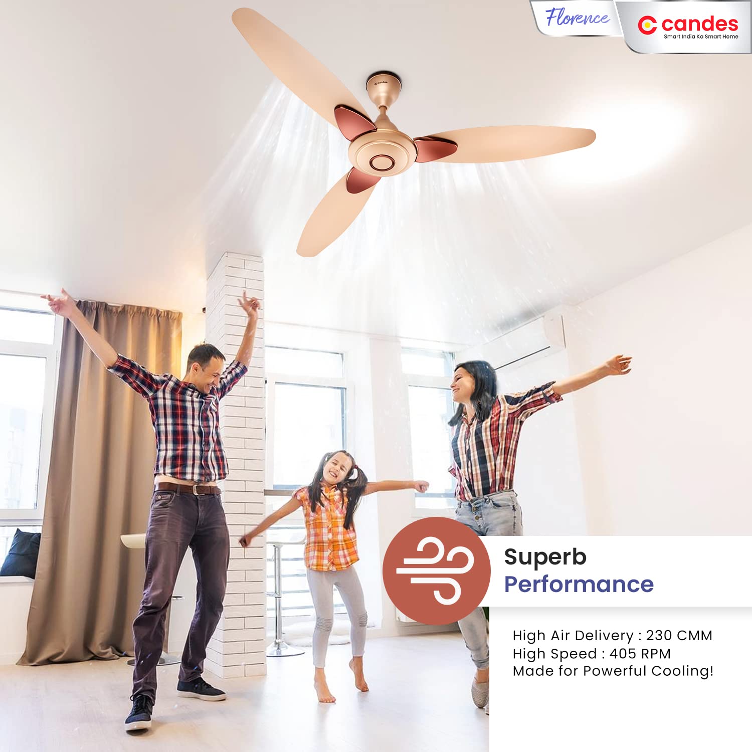 Candes Florence Ceiling Fan - Stylish Home Upgrade