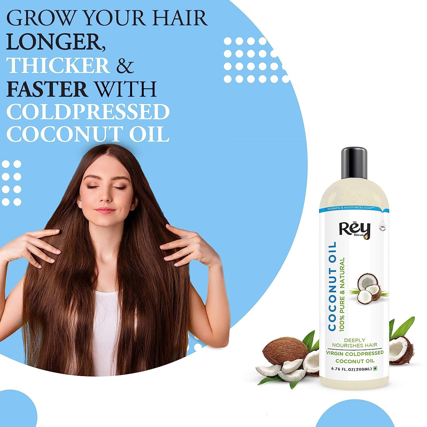 Rey Naturals essential oils - Organic hair nourishment