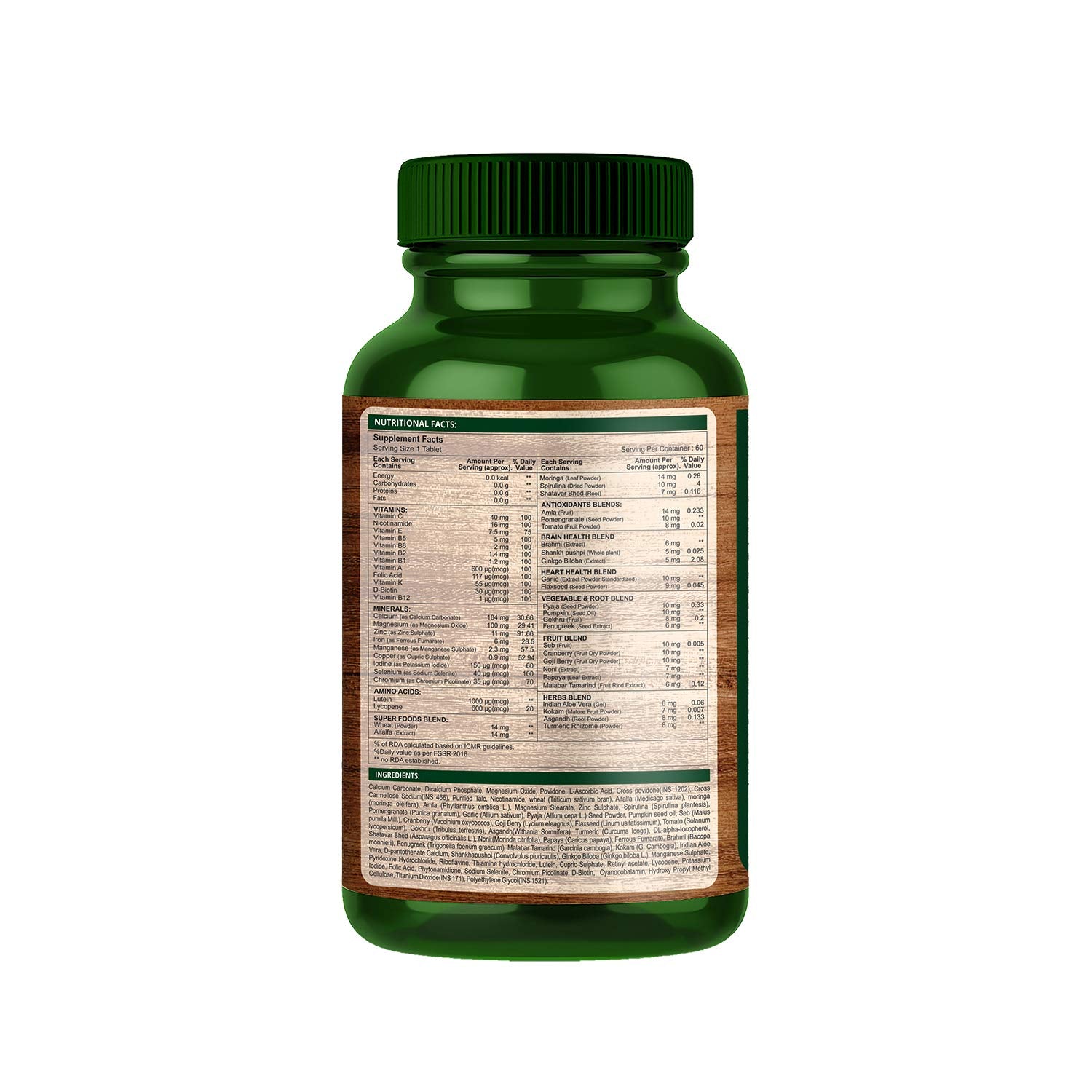 Smart Greens multivitamins - vegan health solution for men