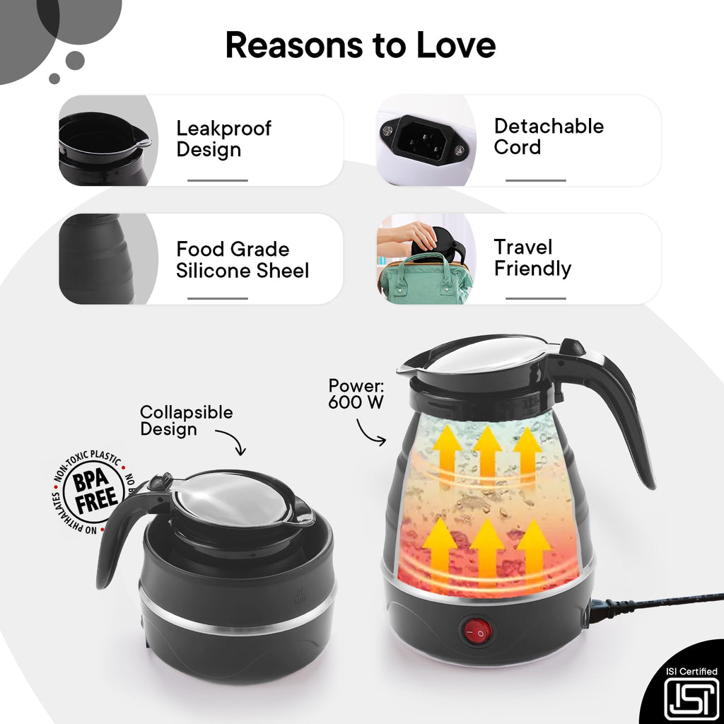 The Better Home FUMATO 600ml Portable Electric Kettle for Travel | Hot ...