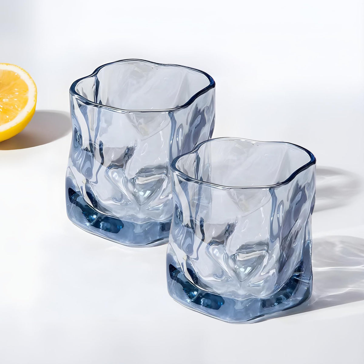 UMAI Whiskey Glasses Set of 2 (230ml Each) | Lead Free Neat Whiskey Glass | Heavy Bottom Drinking Glass | Crystal Glass for Bar Home | Glass for Drinks | Cocktail Glasses | Highball Glass