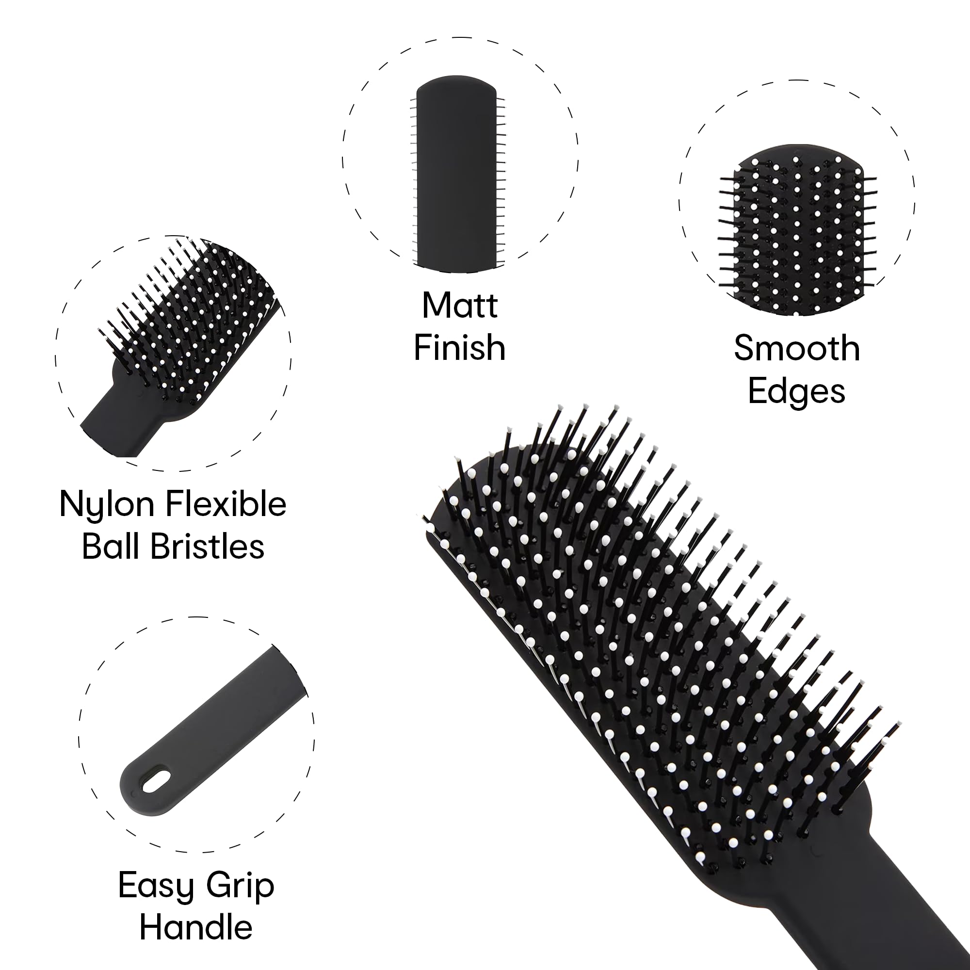 Anko classic flat hair brush - volumizing tool