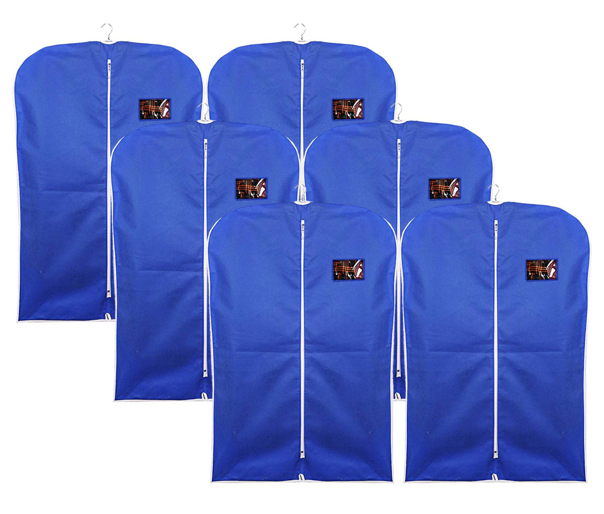 Kuber Industries Non - Woven 6 Pieces Hanging Garment Cloth/Coat Cover for Kids (Blue) - CTKTC030937