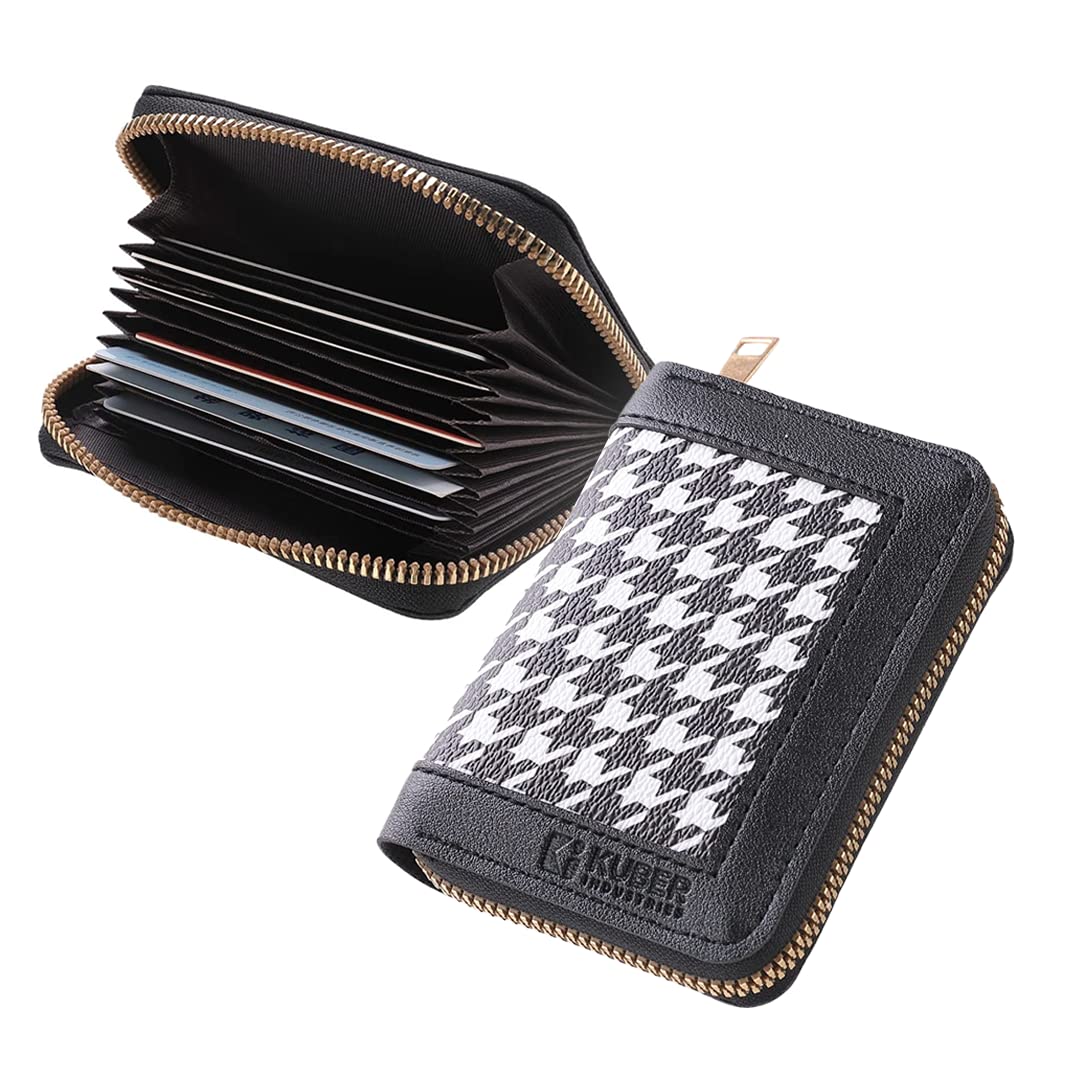 Kuber Industries Card Holder Wallet For Men Women|Debit Credit Card Holder|Wallet For Id, Visiting Card, Buisness Card|Zipper Closure Wallet|White (Pack Of 5)