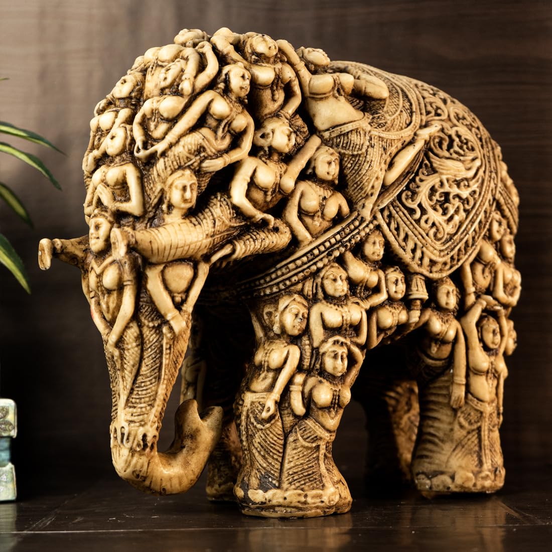 Ekhasa Elephant Idol Showpiece Figurine Feng Shui | Vastu Items for Home Decor for Good Luck | Elephant Decorative Show Pieces for Living Room | Gift Items for Wedding (Big Size, 9 KG)