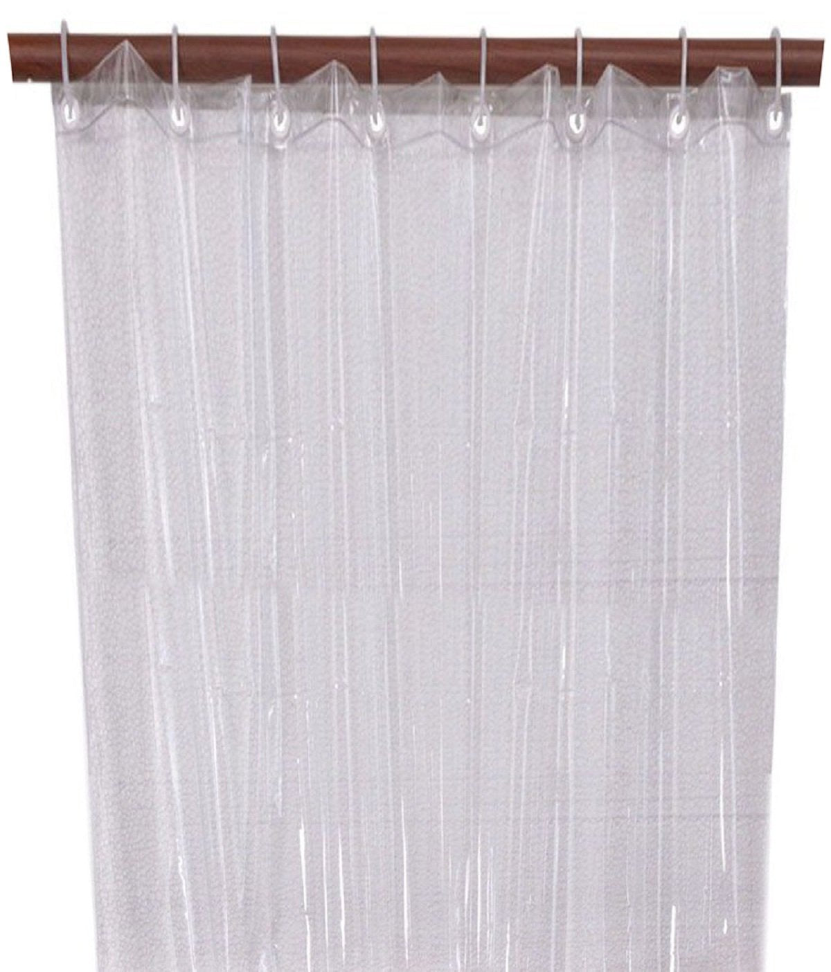 Kuber Industries PVC Transparent Curtain - 7ft, White (ACACCUR112)