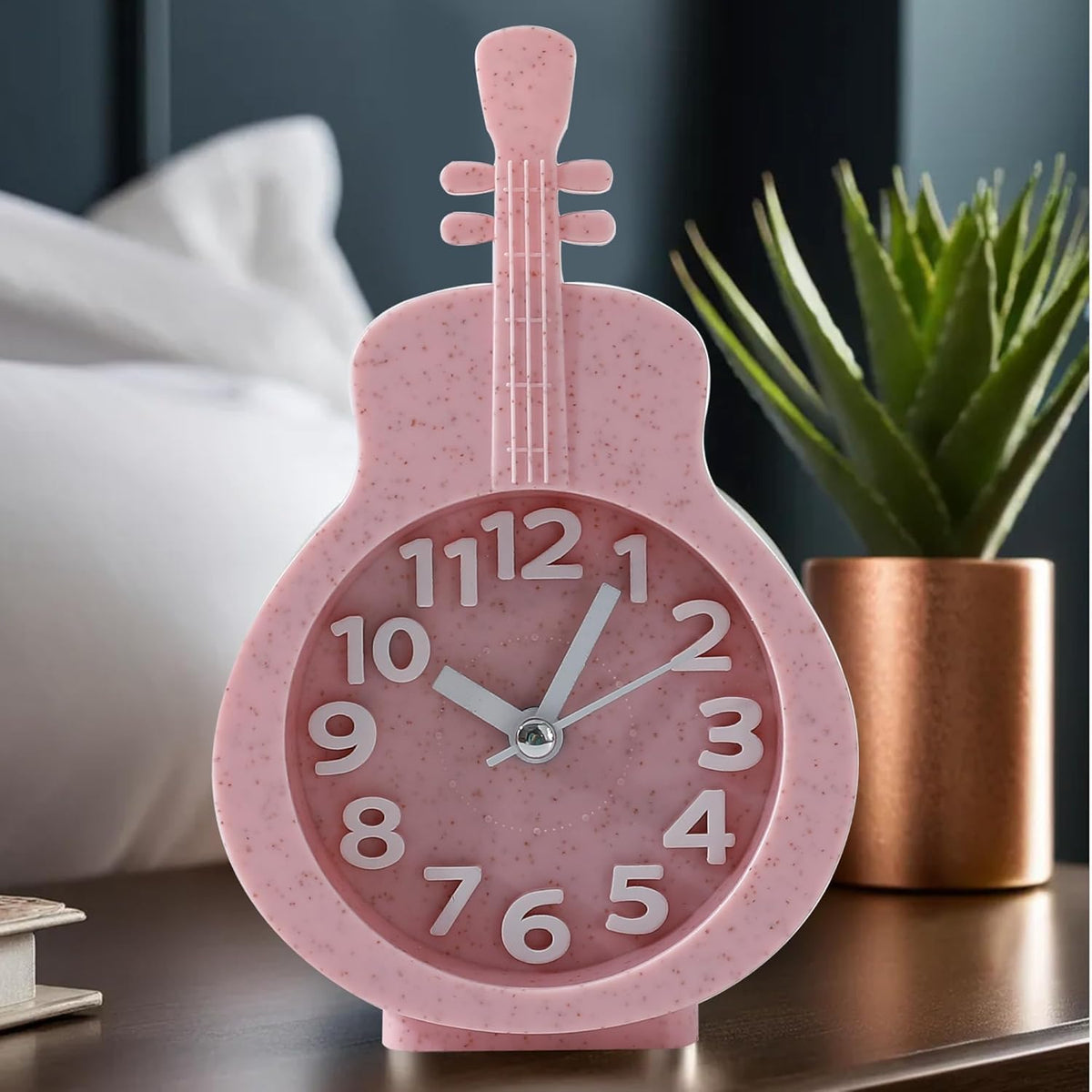 Ekhasa Table Clock for Study Table & Kids | Alarm Clock for Heavy Sleepers, Students, Girls & Boys | Alarm Watch Table Clock for Bedroom | Mini Loud Time Piece with Alarm | Designer Table Watch