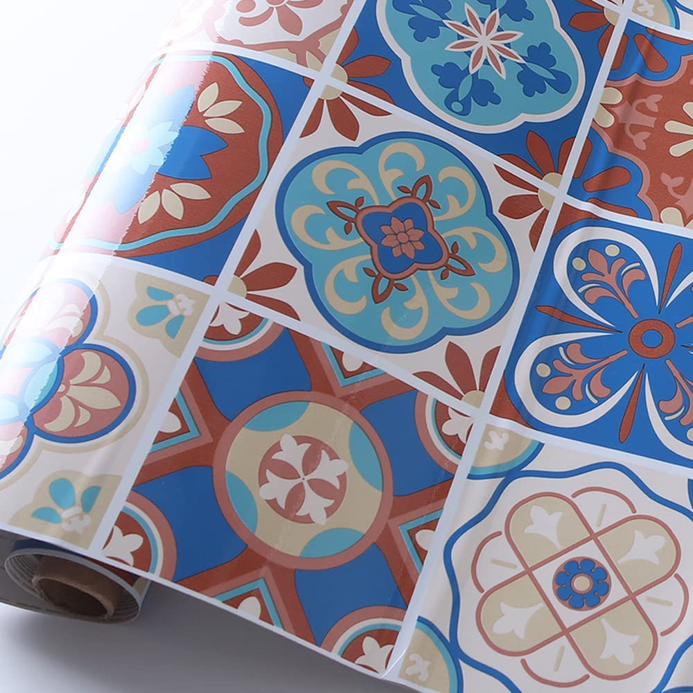 Kuber Industries Oil Proof Wallpaper for Walls | Artistic Pattern | Easy to Peel, Stick & Remove DIY Heat Resistant Wallpaper | Suitable on All Walls | Pack of 2 Roll,60 cm x 300 cm