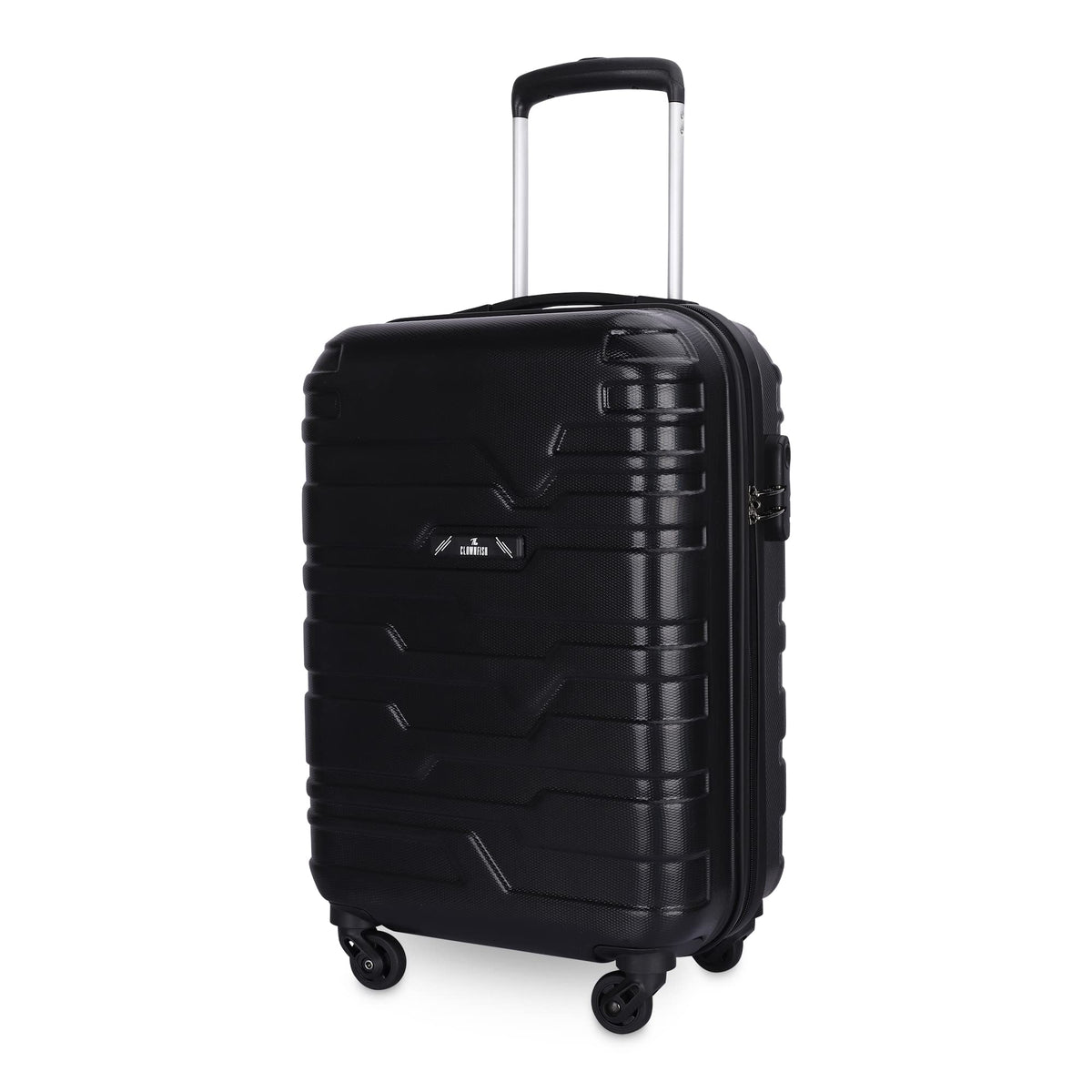 THE CLOWNFISH Arsenio Series Luggage ABS Hard Case Suitcase Four Wheel Trolley Bag - Yellow (55 cm, 22 inch)