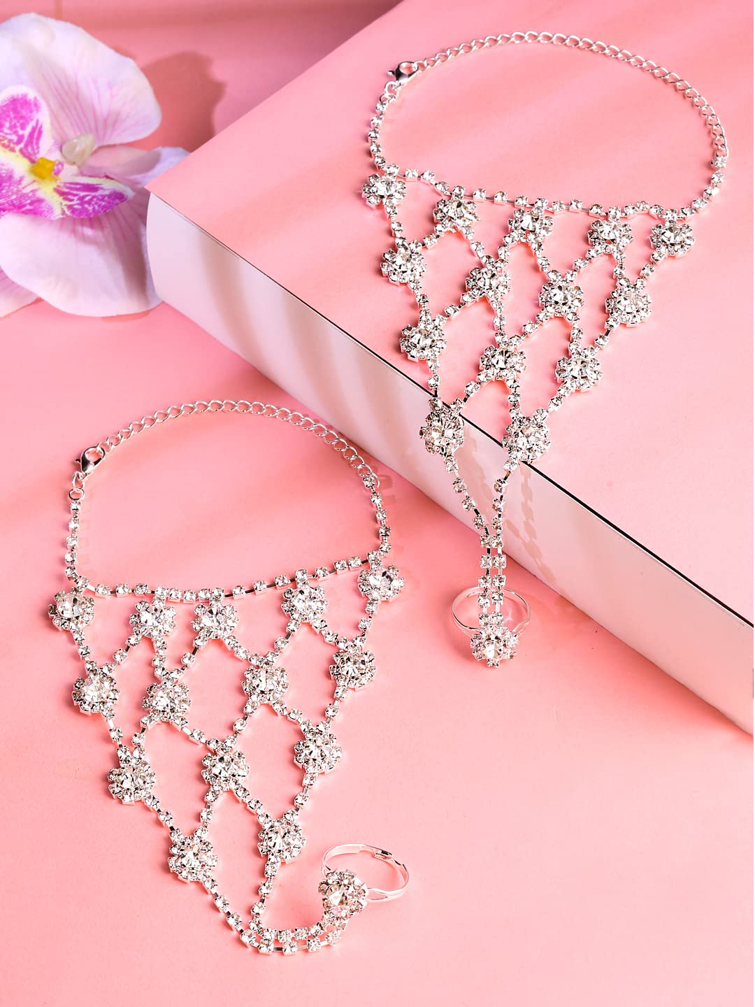 Yellow Chimes crystal foot jewelry - wedding accessory