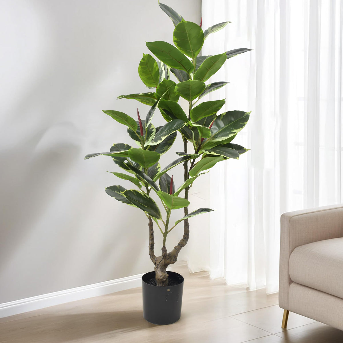 UMAI Artificial Plant (3Ft) Artificial Plants for Home Decor | Home Decor Items for Living Room, Office, Reception, Hospital, Temple | Aesthetic Room Decor Items for Bedroom