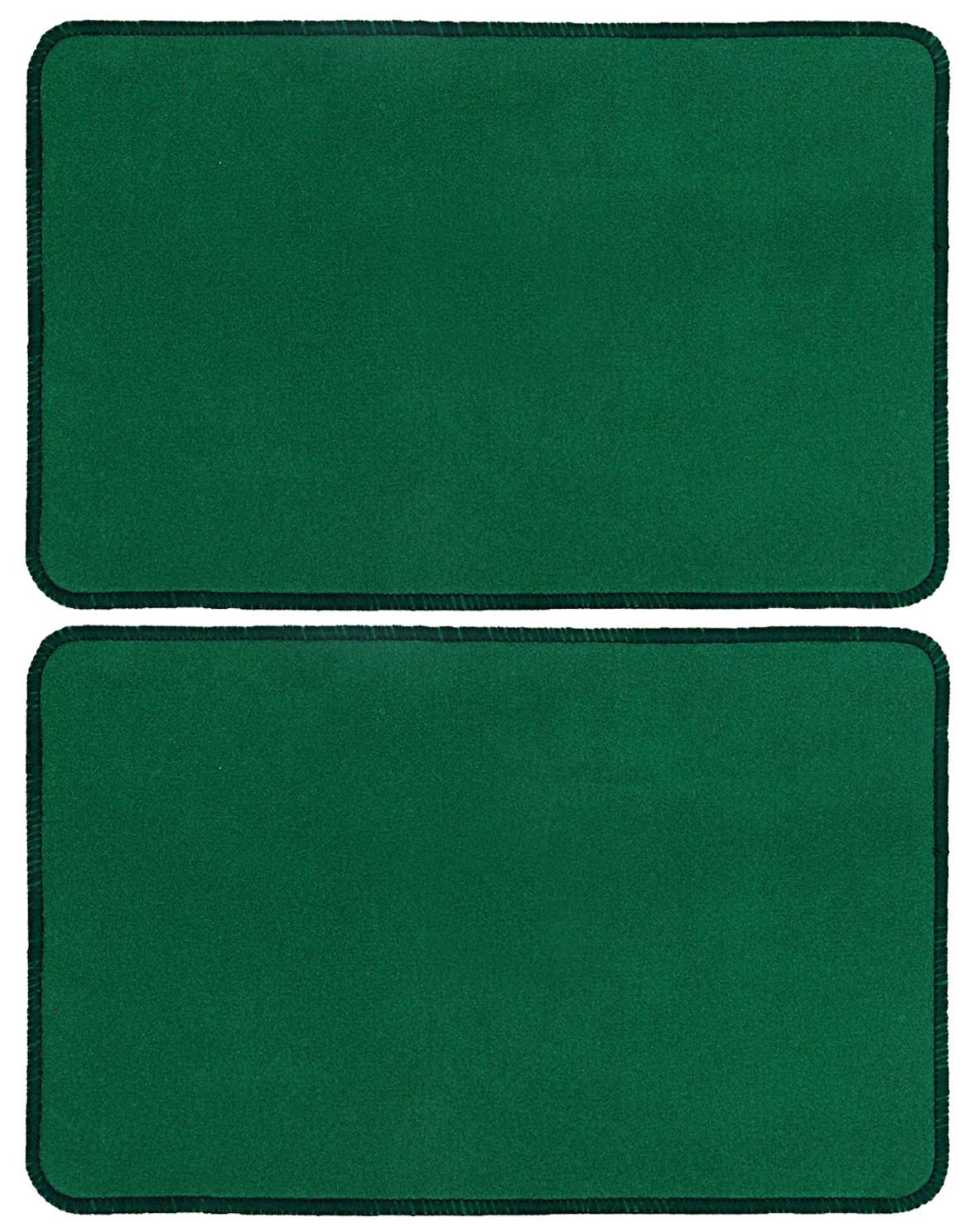 Kuber Industries Microfiber Anti Slip 2 Pieces Door Mat 22"x14", Green - CTKTC21895