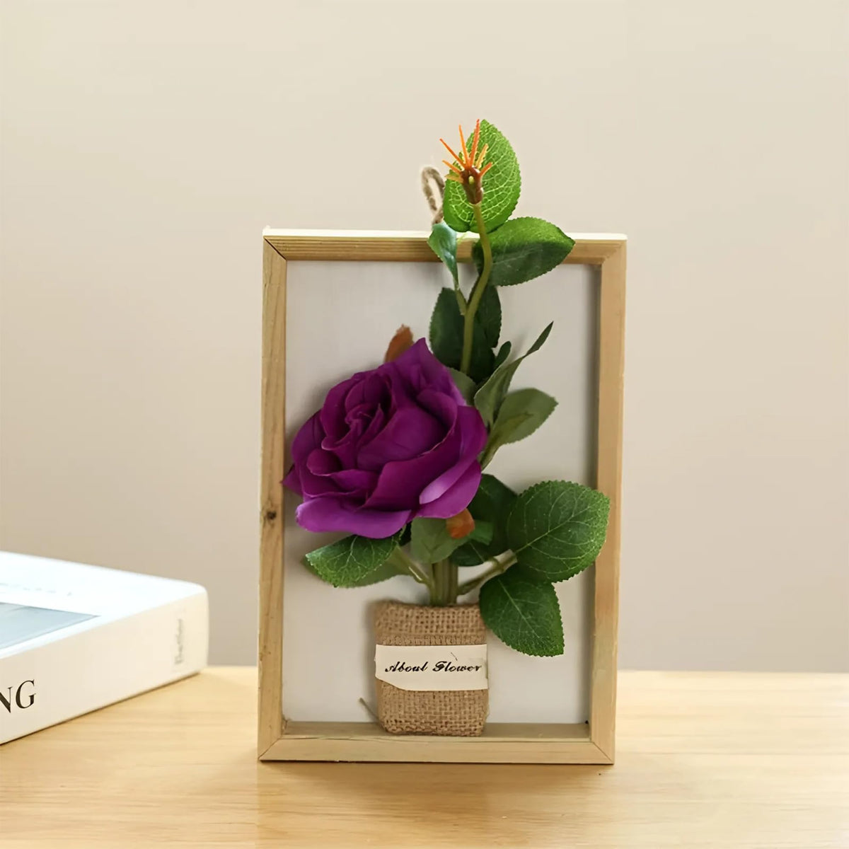 UMAI Artificial Flowers for Decoration | Small Bonsai Rose Flower for Home Decor Items | Wall Hanging Decor Flowers for Living Room, Bedroom, Office, Reception, TV Unit, Dining Table | 30 CM Long