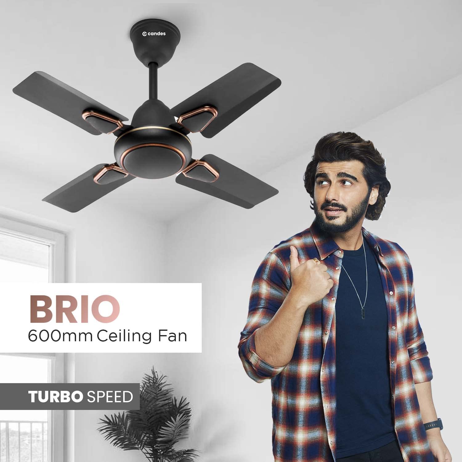 Candes Brio Turbo Fan - Stylish ceiling fan for home use