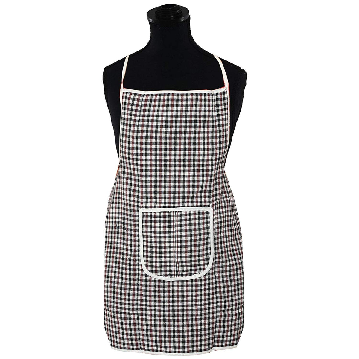 Kuber Industries Cotton Kitchen Apron with Front Pocket Set - Multicolour