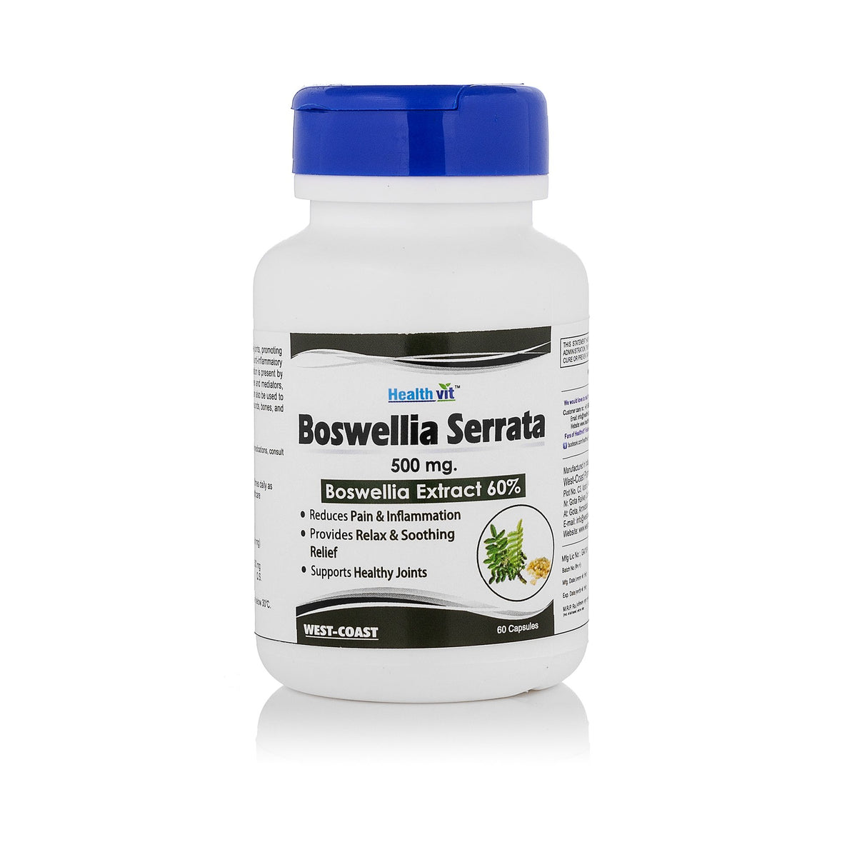 Healthvit Boswellia Serrata Extract 500 mg 60 Capsules For Healthy Joints