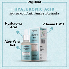 Rejusure 2.5% Hyaluronic Acid (Facial Serum) - Intense Hydration, Glowing Skin | Face Serum for Men & Women - 10ml