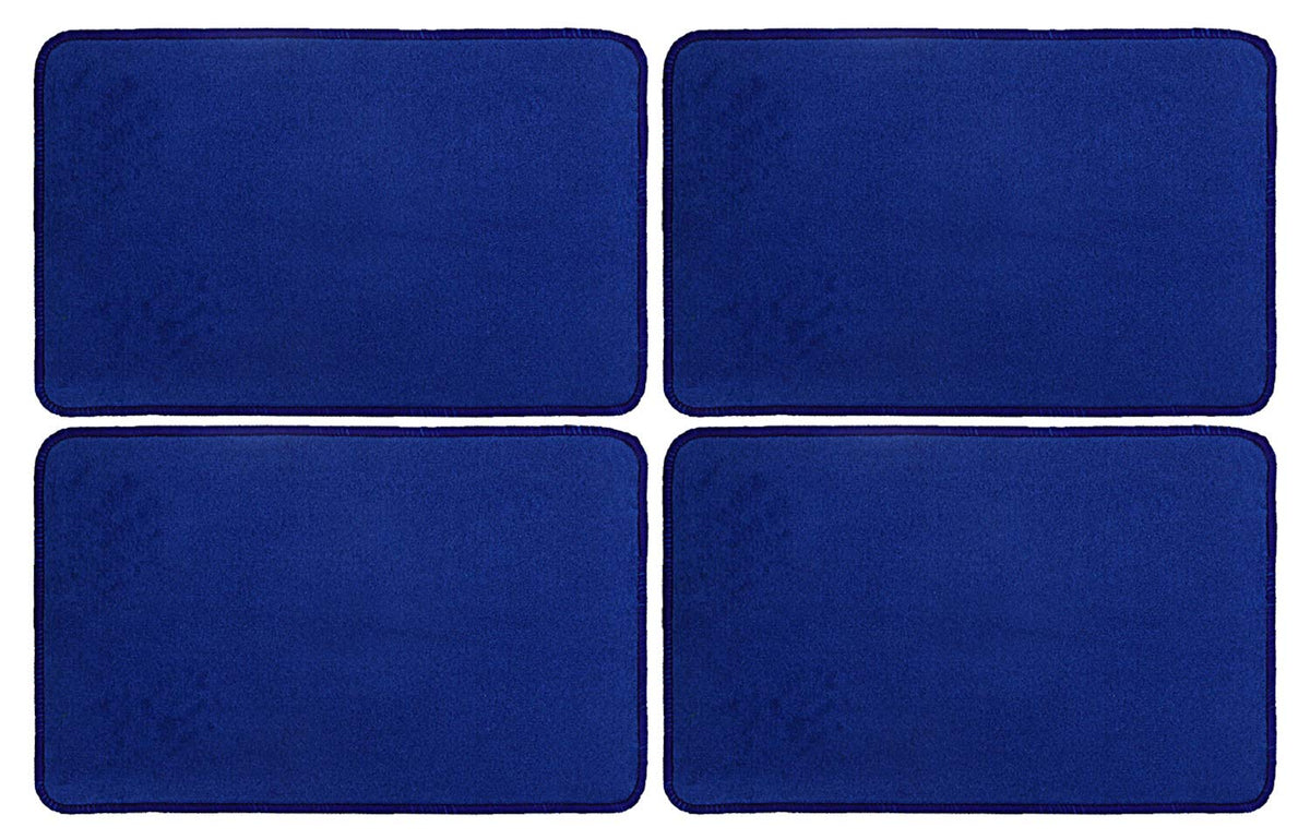 Kuber Industries Microfiber Anti Slip 4 Pieces Door Mat 22"x14", Sky Blue - CTKTC21927