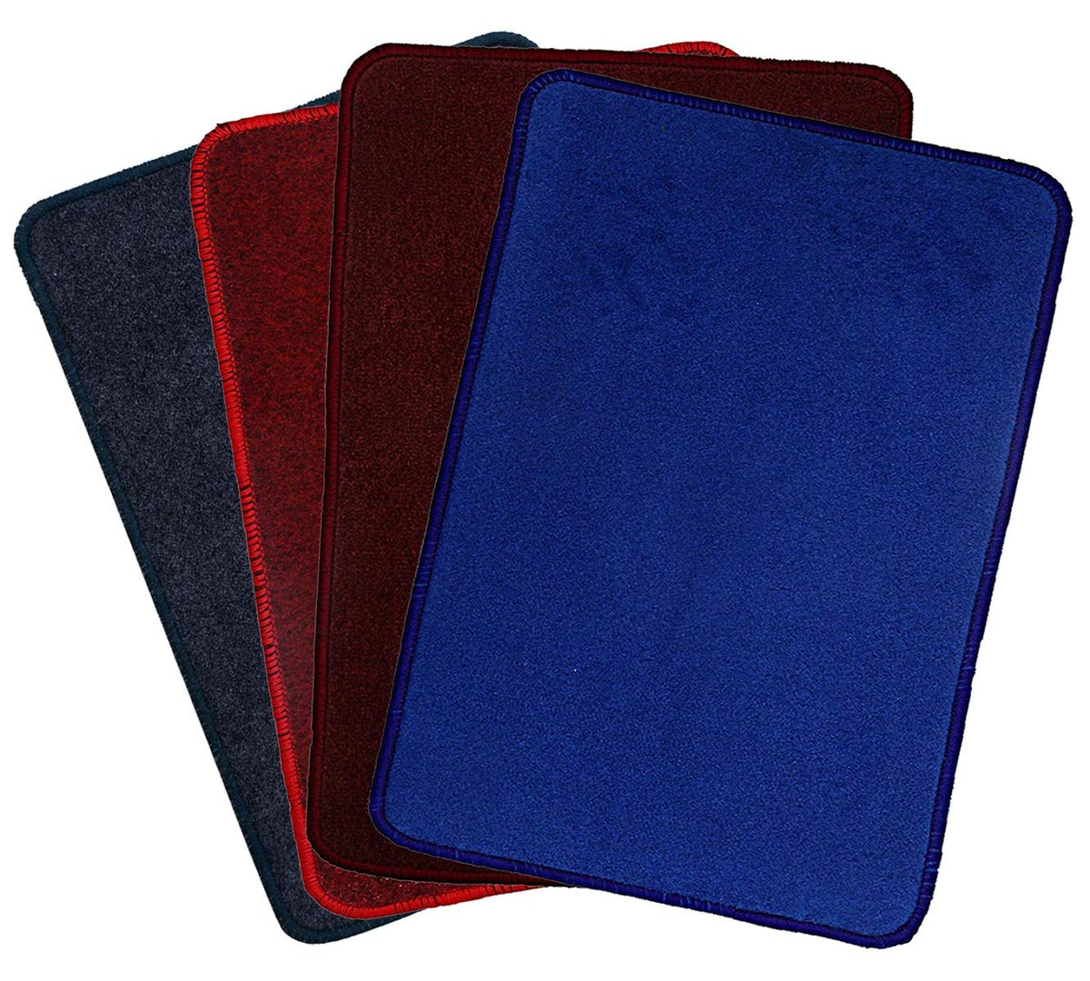 Kuber Industries CTKTC039908 Microfiber Anti Slip 4 Pieces Door Mat (22"x14", Grey, Blue, Red, Maroon, Standard)